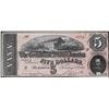 Image 1 : 1864 $5 Confederate States of America Note
