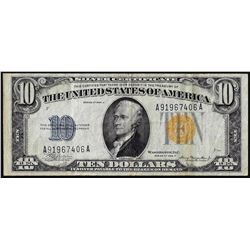 1934A $10 North Africa WWII Emergency Issue Silver Certificate Note