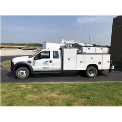 2009 FORD F550 MECHANIC TRUCK, VIN/SN:1FDAX57R29EB12361 - EXT. CAB, STELLAR 4420 CRANE, DYNAMIC OIL