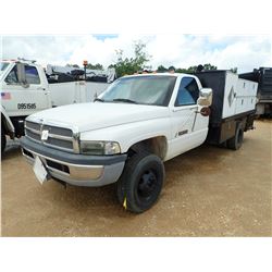 2000 DODGE RAM MECHANICS TRUCK, VIN/SN:3B6MC3664YMZ17506 - CUMMINS TURBO DIESEL ENGINE, A/T, 12' FLA
