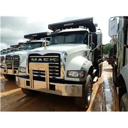 2016 MACK GU713 DUMP, VIN/SN:1M1AX07C6GM060332 - TRI AXLE, 455 HP MACK MP8 ENGINE, MACK T310M 10 SPE