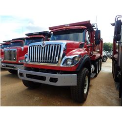 2013 INTERNATIONAL 7600 DUMP TRUCK, VIN/SN:1HTGRSJT8DJ252140 - TRI-AXLE, 430 HP INTERNATIONAL ENGINE