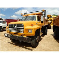 1990 FORD F800 DUMP TRUCK, VIN/SN:1FDXK8487LVA10943 - S/A, DIESEL ENGINE, 4 SPEED TRANS, 30K GVWR, D