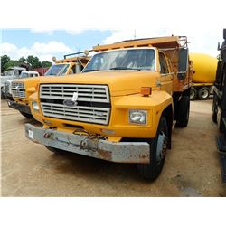 1990 FORD F800 DUMP TRUCK, VIN/SN:1FDXX84A0LVA10931 - S/A, DIESEL ENGINE, 4 SPEED TRANS, 30K GVWR, D