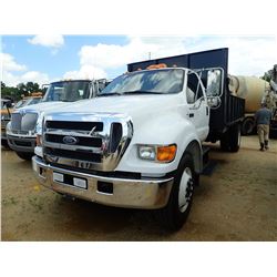 2004 FORD F750 FLATBED DUMP, VIN/SN:3FRXF75U14V673493 - S/A, 275HP CAT ENGINE, A/T, GVWR 33,000LBS, 