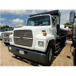 1991 FORD L8000 DUMP, VIN/SN:1FDPRB2A0MVA26692 - S/A, FORD DIESEL ENGINE, 5 + 2 SPEED TRANS, GVWR 30