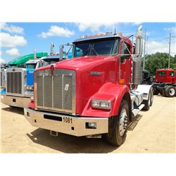 2007 KENWORTH T800 TRUCK TRACTOR, VIN/SN:KDDB9X87J175185 - T/A, CAT C15 ENGINE, 10 SPEED TRANS, 40K 