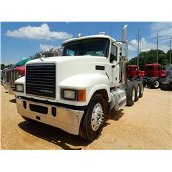 2008 MACK CHU613 TRUCK TRACTOR, VIN/SN:1M1AN07YX8N003004 - TRI-AXLE, MP8 485C MACK ENGINE, 18 SPEED 