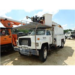 1993 FORD F800 BUCKET TRUCK, VIN/SN:1FDYK84A3PVA04082 - FROD DIESEL ENGINE, A/T, ALTEC SERVICE BODY,