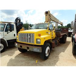 1991 GMC TOPKICK CRANE TRUCK, VIN/SN:1GDM7H1J5MJ508785 - S/A, 215 HP CAT 3116 ENGINE, A/T, NATIONAL 