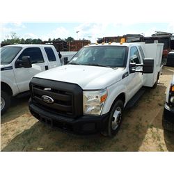 2011 FORD F350 SERVICE TRUCK, VIN/SN:BEA30163 - EXT CAB, V8 ENGINE, SERVICE BODY, ODOMETER READING 1
