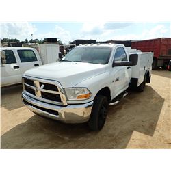 2012 DODGE 3500 SERVICE TRUCK, VIN/SN:3C7WDSAL0CG127599 - CUMMINS DIESEL, A/T, NICHOLS SERVICE BODY,