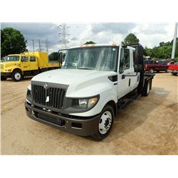 2013 INTERNATIONAL TERRA STAR FLATBED TRUCK, VIN/SN:1HTJSSKKXDH195608 - S/A, CREW CAB, MAXX FORCE, D