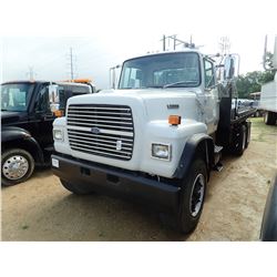 1987 FORD L8000 ROLLBACK, VIN/SN:1FDYU80U4HVA56896 - T/A, CAT DIESEL ENGINE, A/T, 24' ROLL BACK, WIN