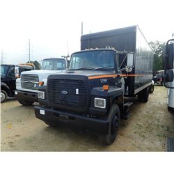 1990 FORD L7000 BOX TRUCK, VIN/SN:1FDXR72PXLVA32609 - S/A, FORD DIESEL ENGINE, 5 & 2 SPD TRANS, GVWR
