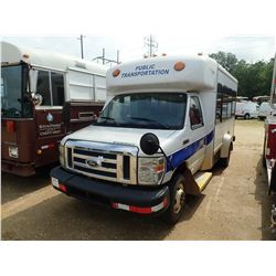 2010 FORD E350 TRANSPORT BUS, VIN/SN:1FDEE3FL5ADA84672 - GAS ENGINE, A/T, 12 PASSENGER, WHEELCHAIR L