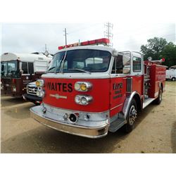 1984 AMERICAN LAFRANCE FIRE TRUCK, VIN/SN:E1A18008 - DETROIT DIESEL ENGINE, ALLISON A/T, HALE WATER 