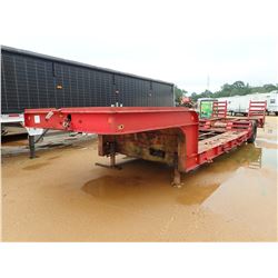 LOWBOY TRAILER, - S/A, 29' LENGTH, DOVETAIL, RAMPS (BILL OF SALE ONLY)