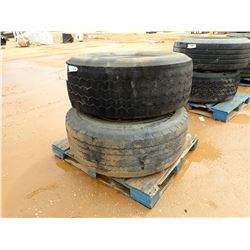(2) 445/65R22.5 TIRES W/ALUM RIMS (A-2)