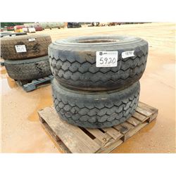 (2) 445/65R22.5 TIRES W/ALUM RIMS (A-2)