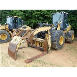 2014 JOHN DEERE 644K WHEEL LOADER, VIN/SN:660346 - WICKER LOG FORKS W/TOP CLAMP, AUX HYD, RIDE CONTR