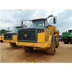 2013 JOHN DEERE 410E ARTICULATED DUMP, VIN/SN:650208 - TAILGATE, CAB, A/C, 29.5R25 TIRES, METER READ