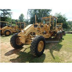CAT 12H MOTOR GRADER, VIN/SN:4XM02631 - 14' MOLDBOARD, SCARIFIER, CAB, A/C, 14.00-24 TIRES, METER RE