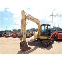 2012 KOMATSU PC78US-8 HYDRAULIC EXCAVATOR, VIN/SN:17363 - 8' STICK, 22'' BUCKET, AUX HYD, BLADE, CAB