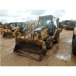 2002 CAT 420D LOADER BACKHOE, VIN/SN:FDP05098 - 4X4, E-STICK, MP BUCKET, FORKS, CAB, A/C, METER READ