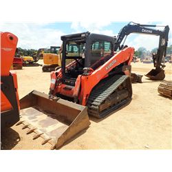 2013 KUBOTA SVL90-2 SKID STEER LOADER, VIN/SN:12183 - CRAWLER, BUCKET, CAB, A/C, METER READING 3,001