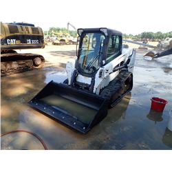 2014 BOBCAT T550 SKID STEER LOADER, VIN/SN:AJZV11644 - CRAWLER, CAB, A/C, METER READING 2,127 HOURS