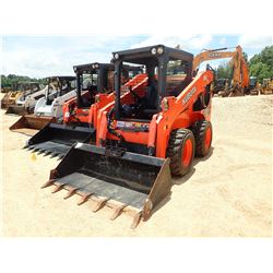 2016 KUBOTA SSV65 SKID STEER LOADER, VIN/SN:11198 - WHEELED, 2 SPEED, BUCKET, CANOPY, METER READING 