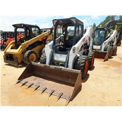 2011 BOBCAT S650 SKID STEER LOADER, VIN/SN:A3NV14896 - WHEELED, BUCKET, CANOPY, METER READING 539 HO