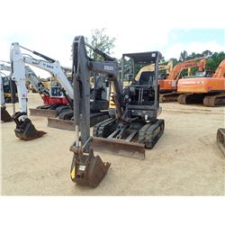 2009 VOLVO EC27C MINI EXCAVATOR, VIN/SN:02783 - 3'6" STICK, 16" BUCKET, AUX HYD, BLADE, RUBBER TRACK