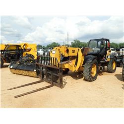 CAT TH460B TELESCOPIC FORKLIFT, VIN/SN:SLF02532 - 9,000LB CAP, 44' REACH, OUTRIGGERS, CANOPY, 14.00-