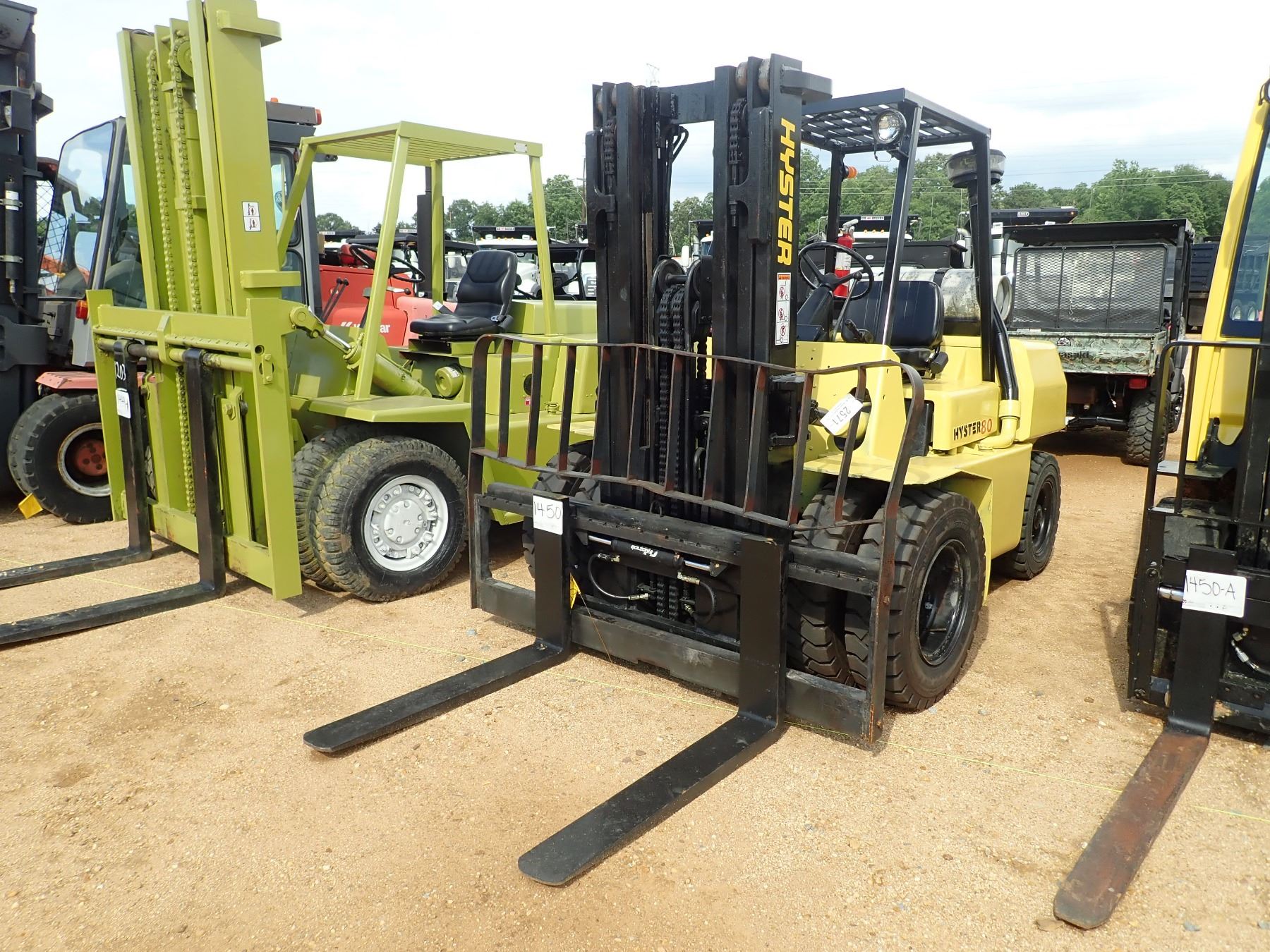 HYSTER 80 FORKLIFT, VIN/SN62985 TRIPLE STAGE MAST, CANOPY J.M