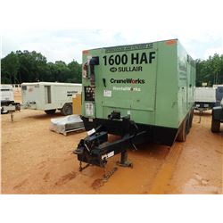 SULLAIR AIR COMPRESSOR 1600 HAF S/N 20705310128, DEISEL ENGINE (B-3)