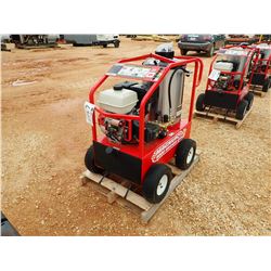 MAGNUM 4000 SERIES HOT WATER PRESSURE WASHER, GAS ENGINE, HOSE & WAND IN CONTAINER (B-4)