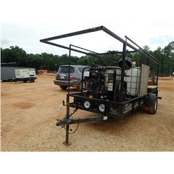 KARCHER HOT WATER PRESSURE WASHER SYSTEM, - MTD ON S/A TRAILER, W/ WATER TANK, HOSE W/ REEL, POWERMA