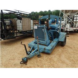 THOMPSON 6" WATER PUMP, JD DIESEL ENGINE, MTD ON S/A TRAILER, METER READING 647 HOURS (COUNTY OWNED)