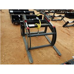 46" DOUBLE CYLINDER FORK GRAPPLE, FITS SKID STEER LOADER (B-5)