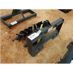AUGER W/9" BIT, FITS SKID STEER LOADER (B-5)