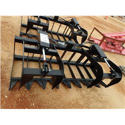 72" TRASH BUCKET W/TOP CLAMP, FITS SKID STEER LOADER (B-5)