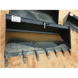 78" LOW PROFILE BUCKET W/TEETH, FITS SKID STEER LOADER (B-5)