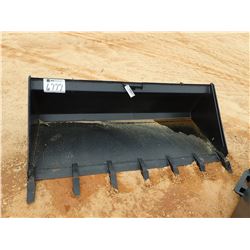 74" LOW PROFILE BUCKET W/TEETH, FITS SKID STEER LOADER (B-5)