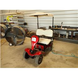 GROUND HOG 450 ELECTRIC CART, VIN/SN:8001701075 - CANOPY, REAR BASKET, ONBOARD CHARGER, 2 NEW BATTER