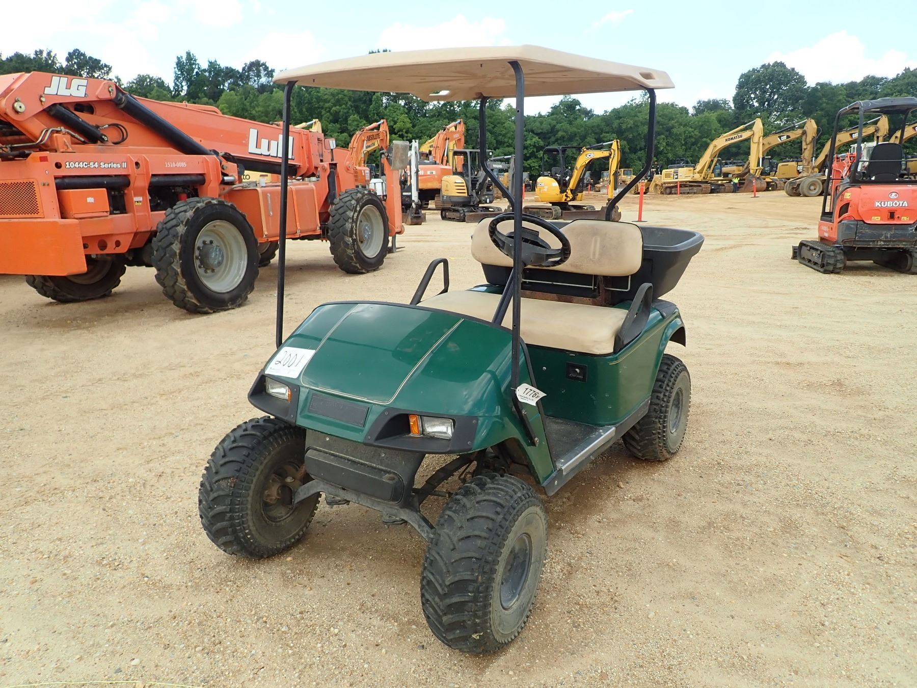 Golf Cart With Dump Bed EZ-GO GOLF CART, VIN/SN:1328130 - GAS ENGINE, DUMP BED, LIFT KIT, CANOPY