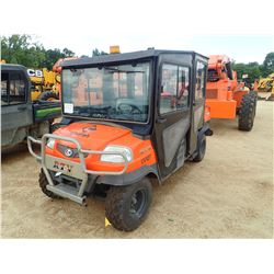 2015 KUBOTA RTV1140 CPX UTV, VIN/SN:A5KD1HDALFG036127 - CREW CAB, 4X4, DIESEL ENGINE, HYD DUMP BODY,