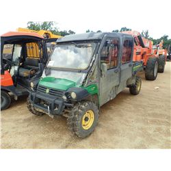 JOHN DEERE 855E XUV VIN/SN:1M0855DFAFM100575 - 4X4, CREW CAB, DUMP BED, DIESEL ENGINE, CAB, METER RE