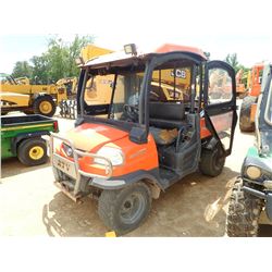 KUBOTA RTV900 VIN/SN:KRTV900A41011297 - 4X4, DIESEL ENGINE, HYD DUMP BED, CAB, METER READING 1,056 H